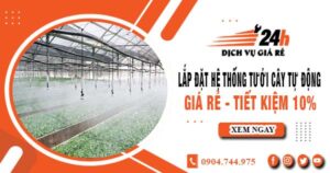 Lắp đặt hệ thống tưới cây tự động tại Hà Nội – Tiết kiệm 10%