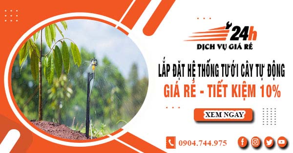 Lắp đặt hệ thống tưới cây tự động tại Long Khánh - Tiết kiệm 10%