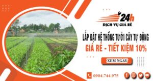 Lắp đặt hệ thống tưới cây tự động tại Long Thành – Tiết kiệm 10%