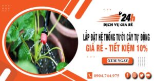 Lắp đặt hệ thống tưới cây tự động tại Nha Trang – Tiết kiệm 10%