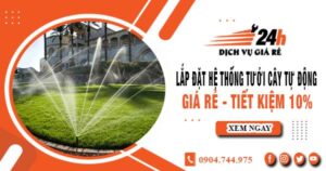 Lắp đặt hệ thống tưới cây tự động tại quận 1 – Tiết kiệm 10%