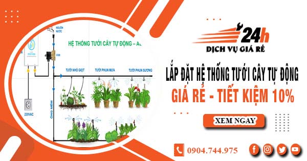 Lắp đặt hệ thống tưới cây tự động tại quận 5 - Tiết kiệm 10%