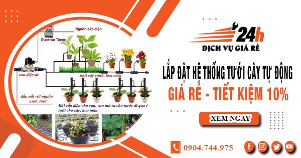 Lắp đặt hệ thống tưới cây tự động tại quận 9 - Tiết kiệm 10%