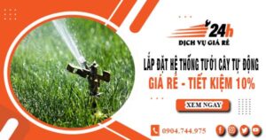 Lắp đặt hệ thống tưới cây tự động tại Thuận An – Tiết kiệm 10%