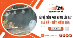 Lắp hệ thống phun sương làm mát tại Bình Tân【Tiết kiệm 10%】