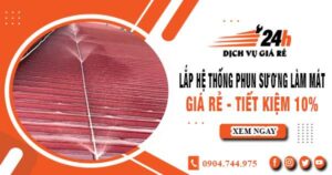 Lắp hệ thống phun sương làm mát tại Bình Thạnh tiết kiệm 10%