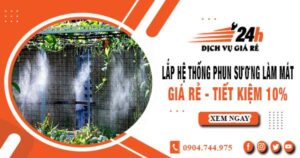Lắp hệ thống phun sương làm mát tại Củ Chi【Tiết kiệm 10%】