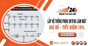 Lắp hệ thống phun sương làm mát tại Long Khánh tiết kiệm 10%