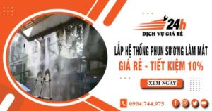 Lắp hệ thống phun sương làm mát tại Long Thành tiết kiệm 10%