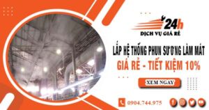 Lắp hệ thống phun sương làm mát tại quận 3【Tiết kiệm 10%】