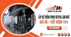 Lắp hệ thống phun sương làm mát tại quận 6【Tiết kiệm 10%】