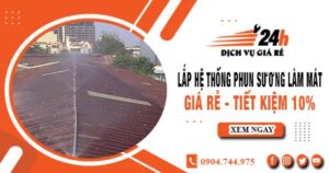 Lắp hệ thống phun sương làm mát tại Tân Bình【Tiết kiệm 10%】